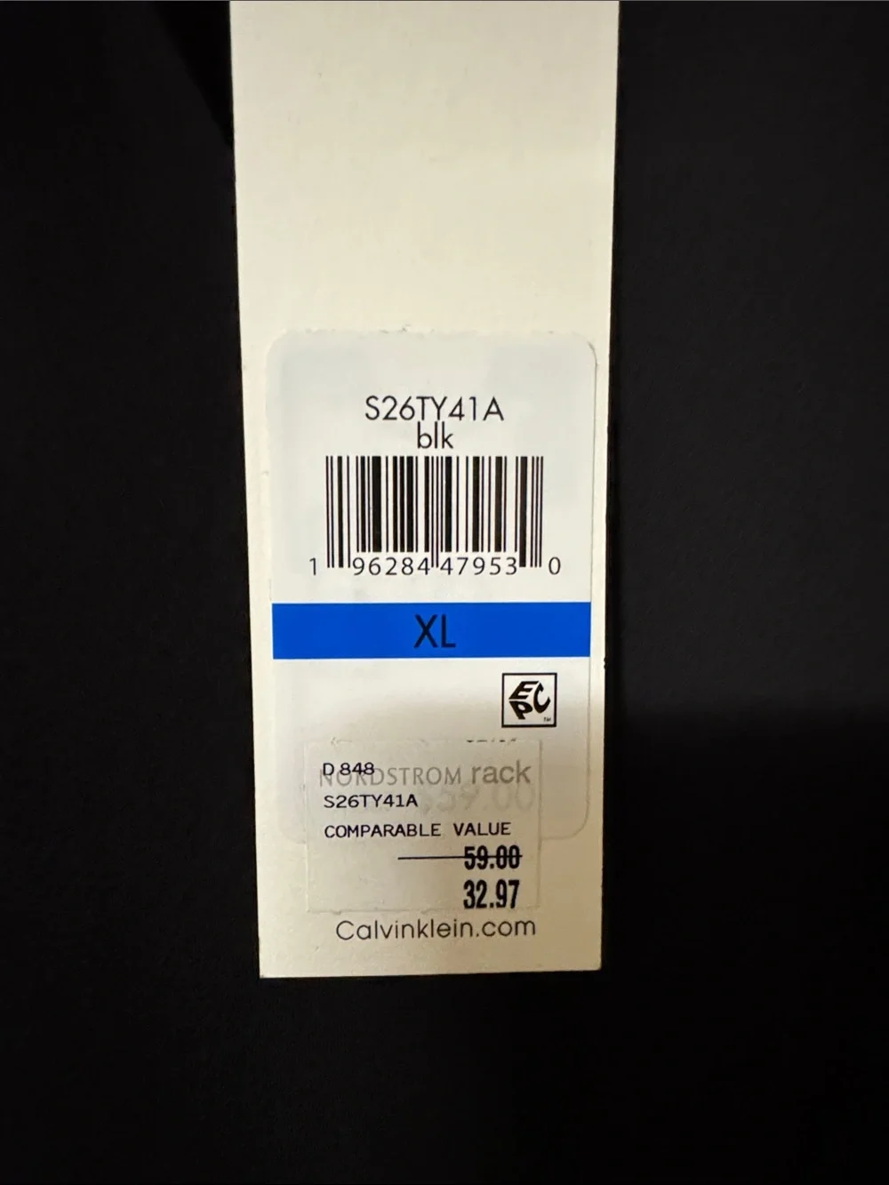 Calvin Klein Black V-Neck Short Sleeve Blouse with Pleat Detail - Picture 3 of 8